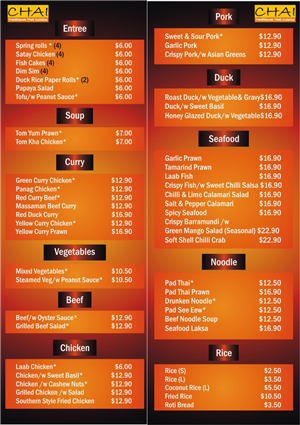 Brochure Design by creative designer for Chai Thai | Design: #1665460