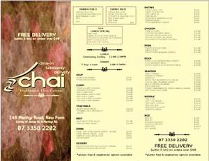 Design de Brochure par kammomma pour Chai Thai | Design : #1658271