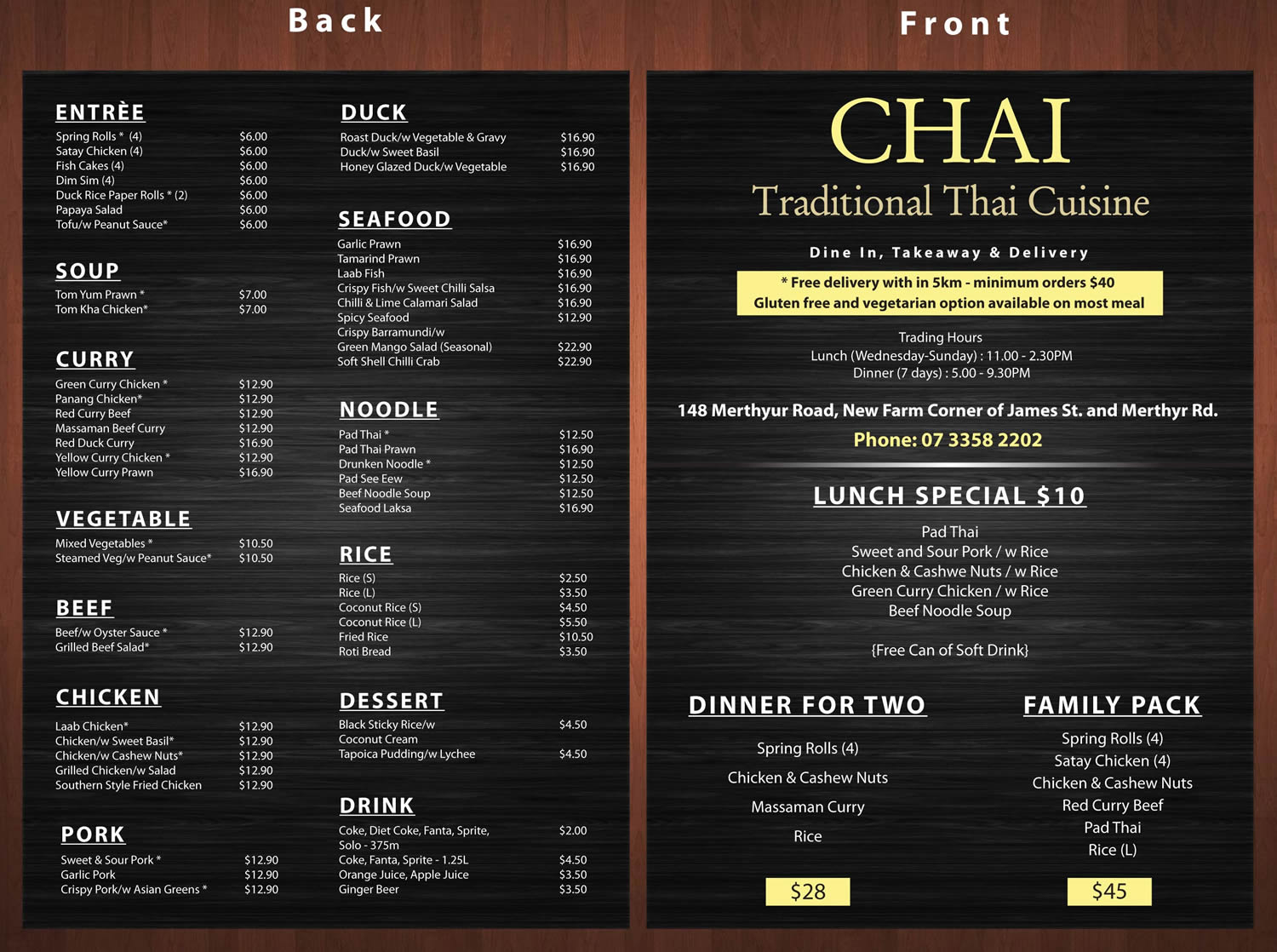 Brochure Design by Sbss for Chai Thai | Design #1654164