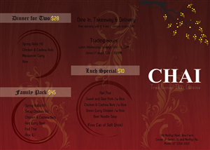 Design de Brochure par thulet pour Chai Thai | Design : #1699766