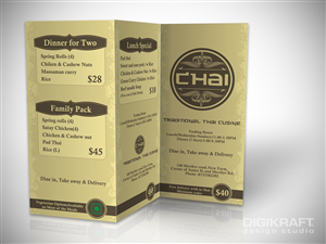 Design de Brochure par Dhiraj Rao pour Chai Thai | Design : #1689552