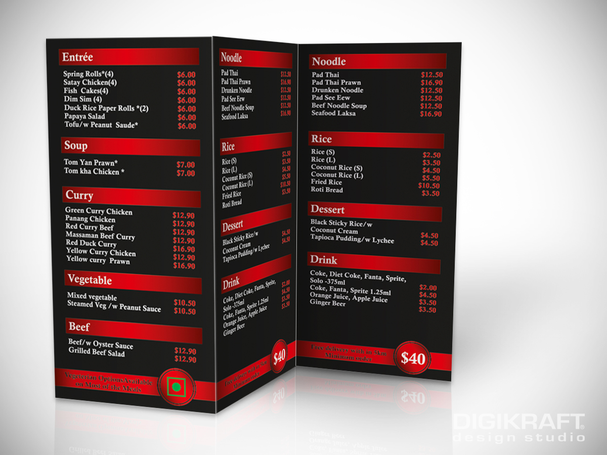 Brochure Design by Dhiraj Rao for Chai Thai | Design #1689557