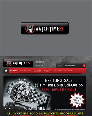 watchtime.com.au ,  WATCHTIME, WATCHTIME 25, WATCHTIME 25 YEARS, W 25 | Logo Design by Logoziner