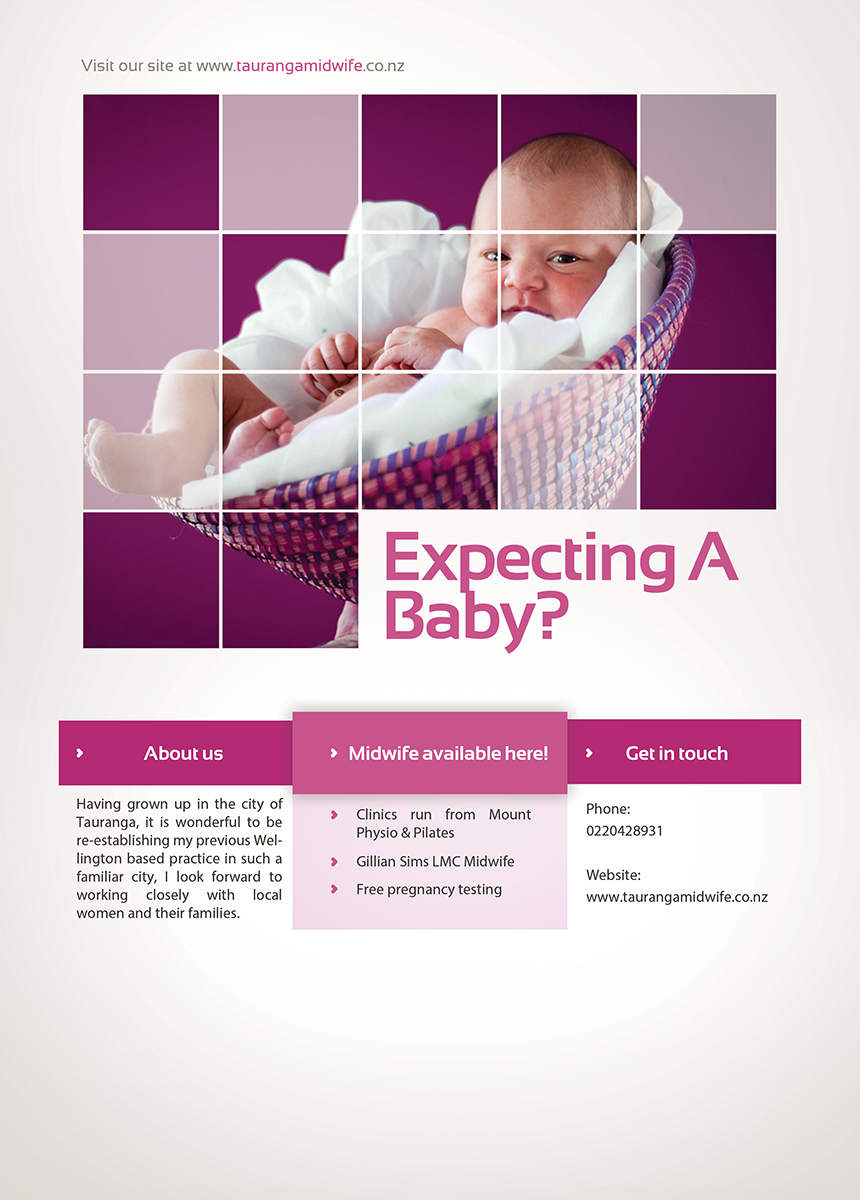 Feminine Bold Small Business Poster Design For Davies Midwifery