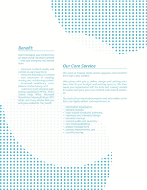 Brochure Design by Iwana Ioana for PrecisionContent.com  | Design: #6168423