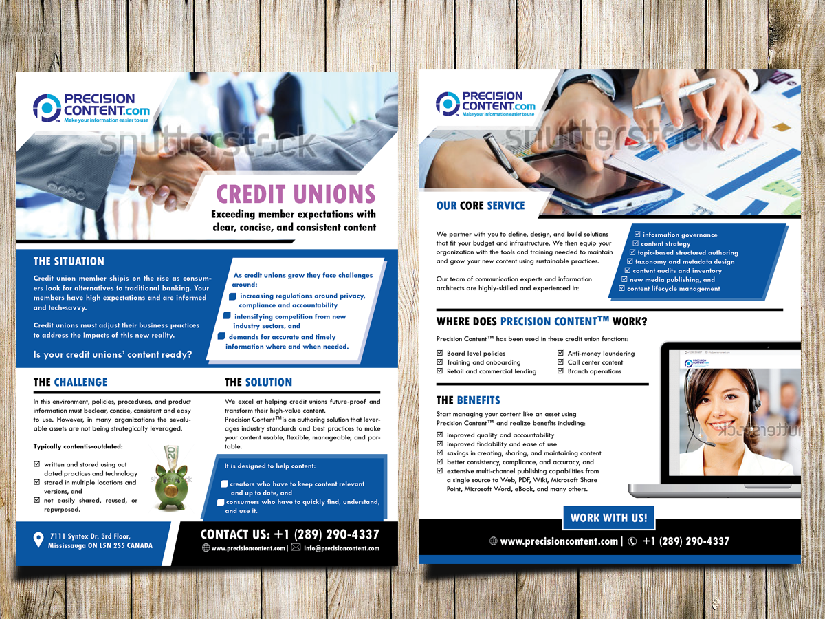 Brochure Design by Masha K for PrecisionContent.com  | Design #6181157