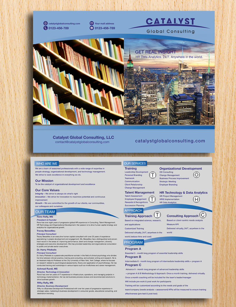Diseño de Brochure por Einder para Catalyst Global Consulting | Diseño #6179857