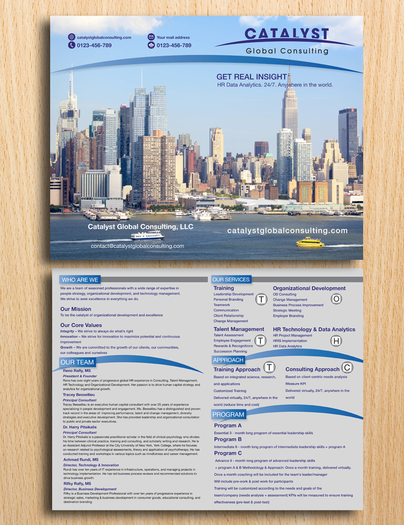 Diseño de Brochure por Einder para Catalyst Global Consulting | Diseño #6179881