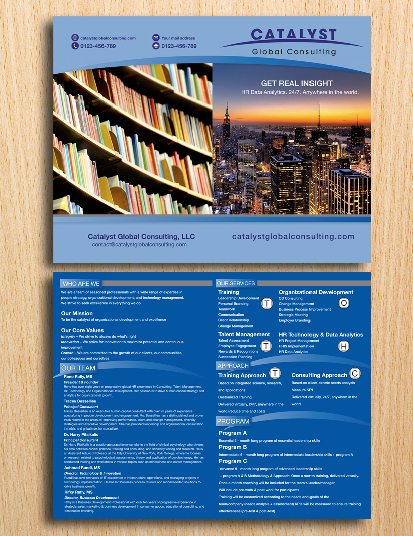 Diseño de Brochure por Einder para Catalyst Global Consulting | Diseño #6180138