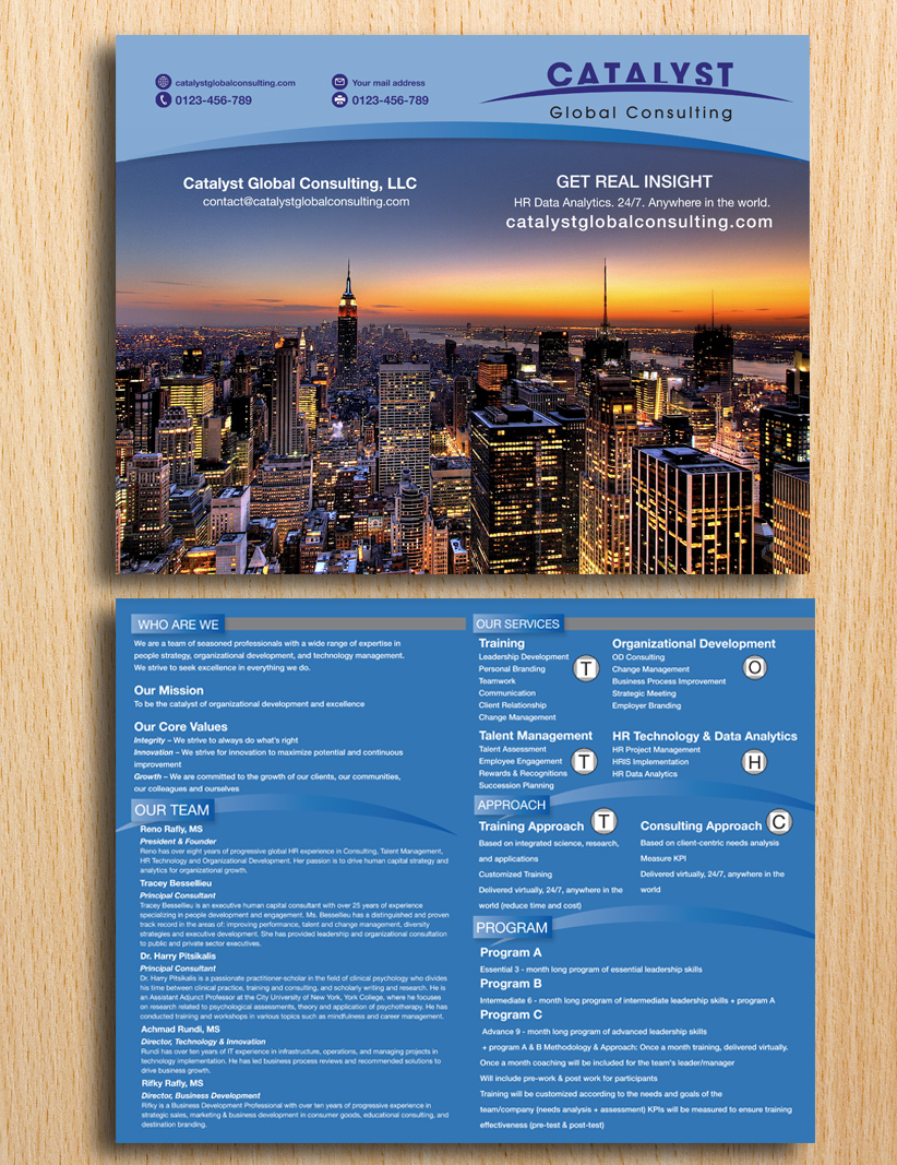 Diseño de Brochure por Einder para Catalyst Global Consulting | Diseño #6180153