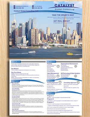 Diseño de Brochure por Einder para Catalyst Global Consulting | Diseño: #6180534