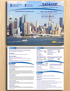 Diseño de Brochure por Einder para Catalyst Global Consulting | Diseño: #6180543