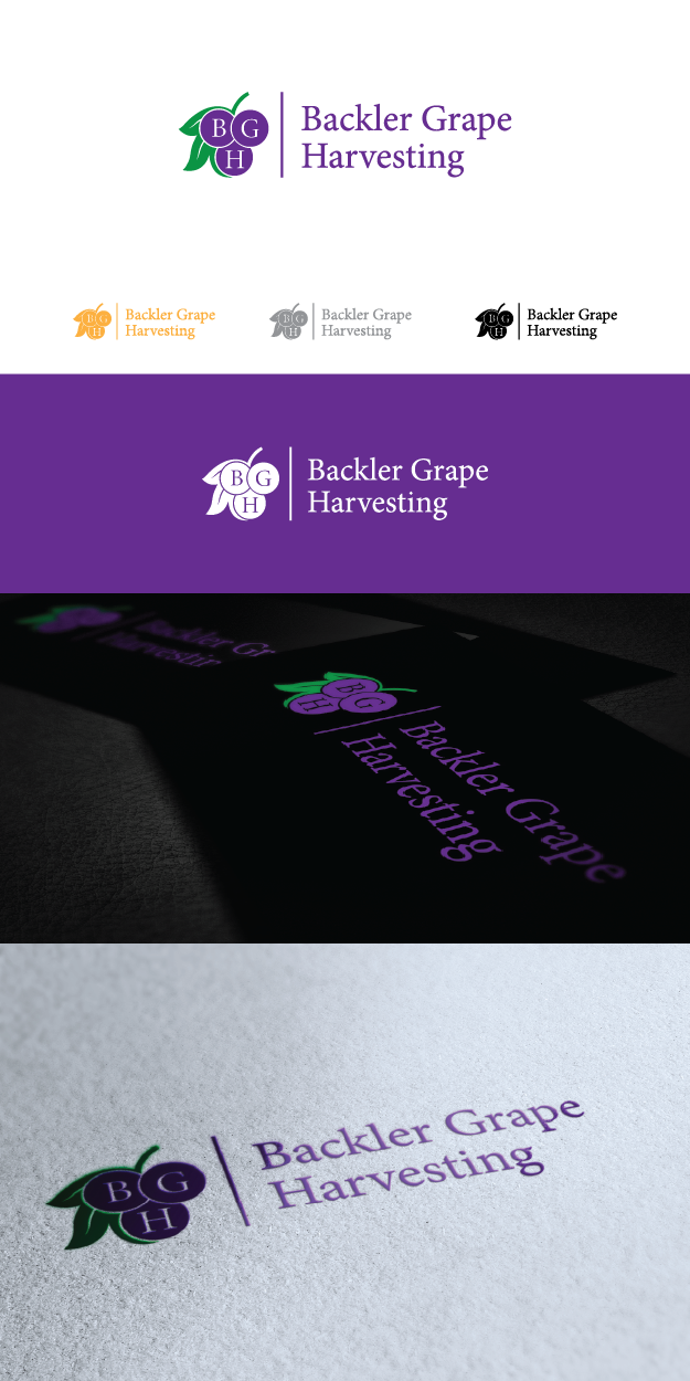 Logo Design by Markelof for BACKLER Grape Harvesting Contractors | Design #6279004