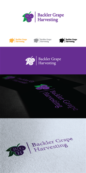 Logo Design by Markelof for BACKLER Grape Harvesting Contractors | Design #6279004