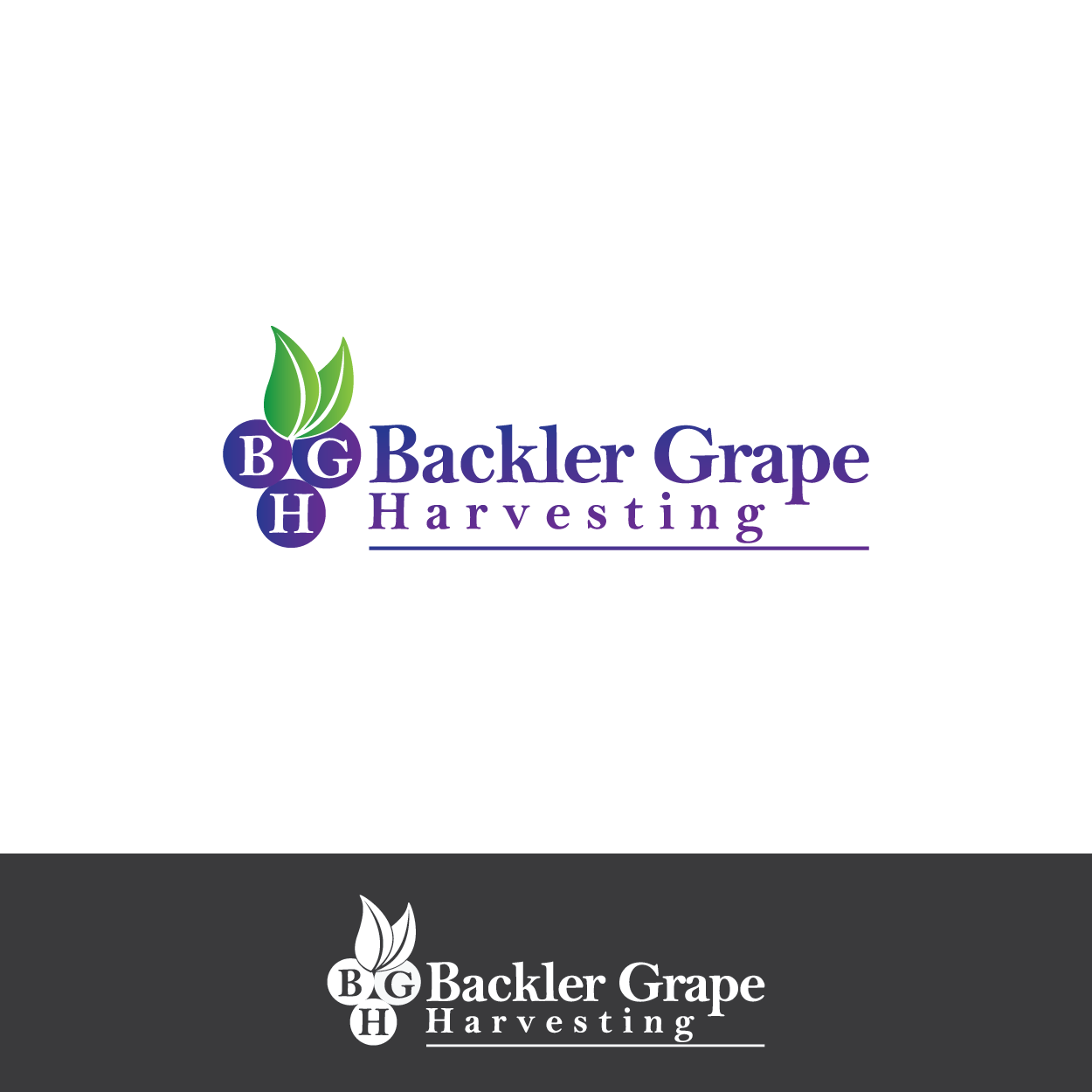 Logo Design by kamusinggris1234 for BACKLER Grape Harvesting Contractors | Design #6259427