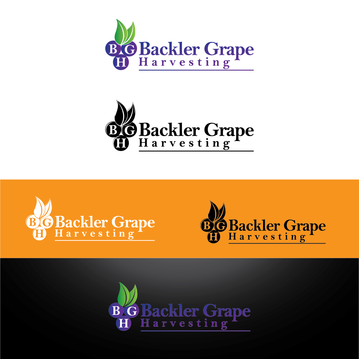 Logo Design by kamusinggris1234 for BACKLER Grape Harvesting Contractors | Design #6270452