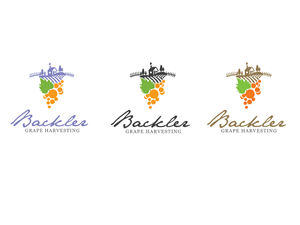 Logo Design by benito for BACKLER Grape Harvesting Contractors | Design: #6174703