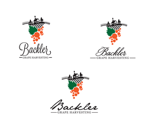 Logo Design by benito for BACKLER Grape Harvesting Contractors | Design: #6268838