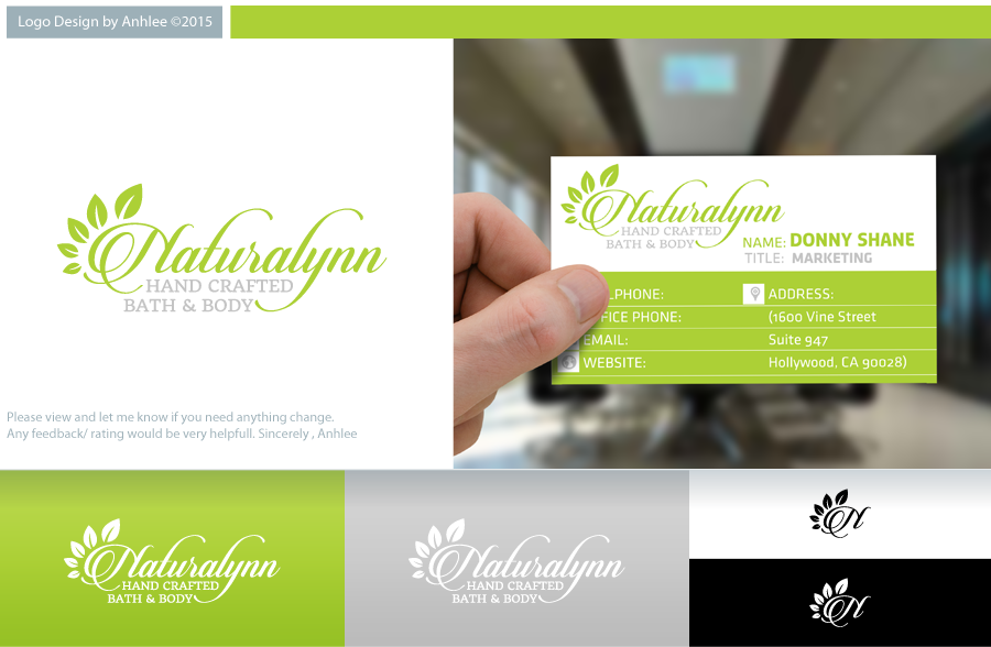 Logo Design by Anhlee for Naturalynn Soaps Co. | Design #6273978