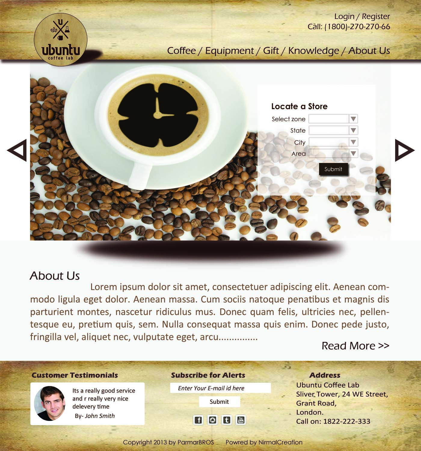 Web-Design von NirmalCreation für My Coffee Box | Design #1716400