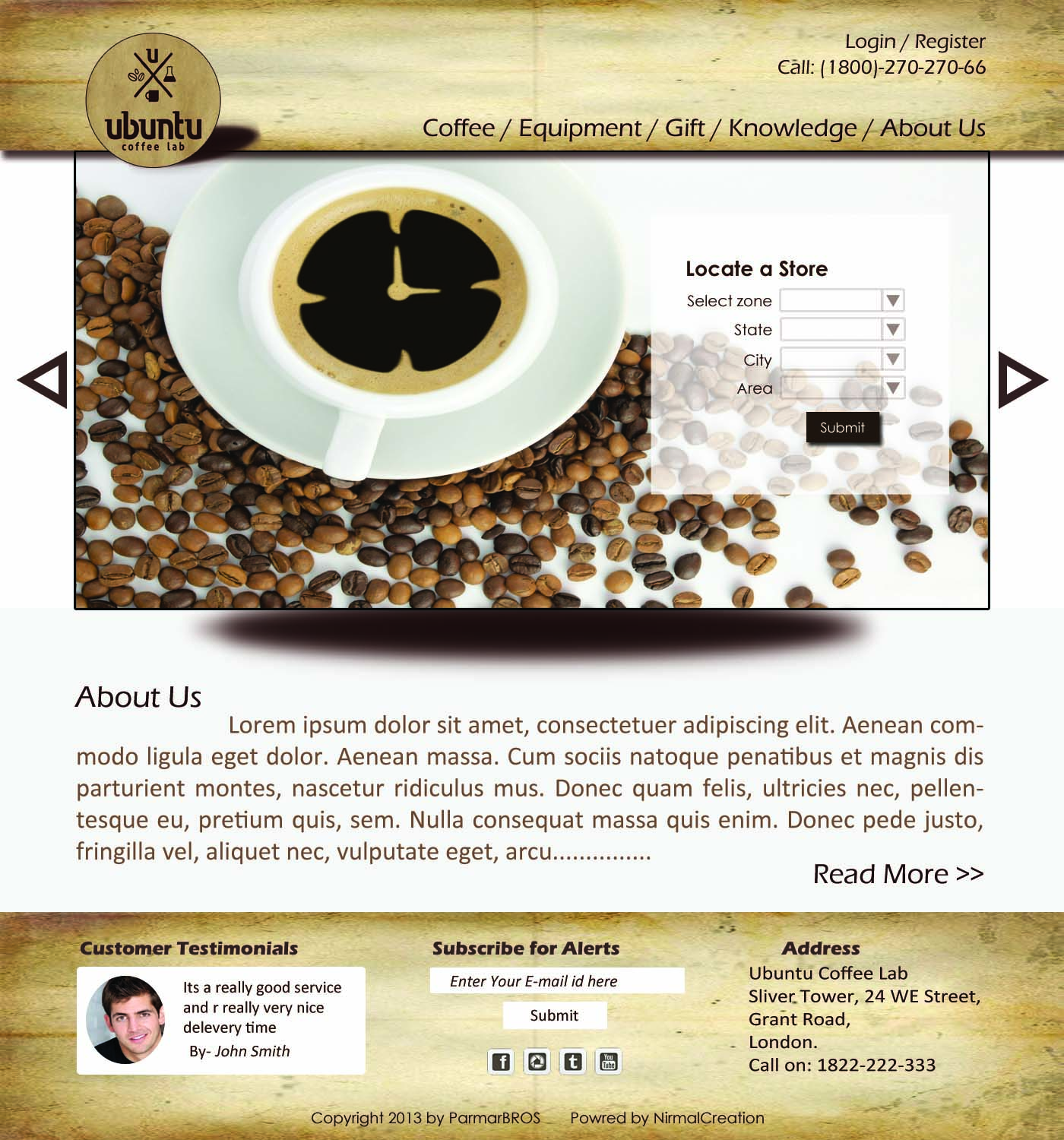 Web Design by NirmalCreation for My Coffee Box | Design #1716418