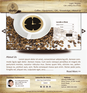 Web-Design von NirmalCreation für My Coffee Box | Design: #1716418