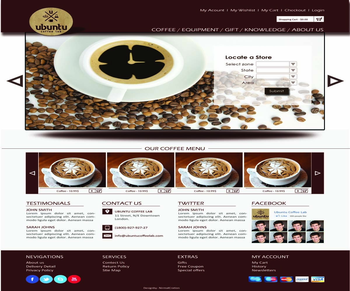 Web-Design von NirmalCreation für My Coffee Box | Design #1722991