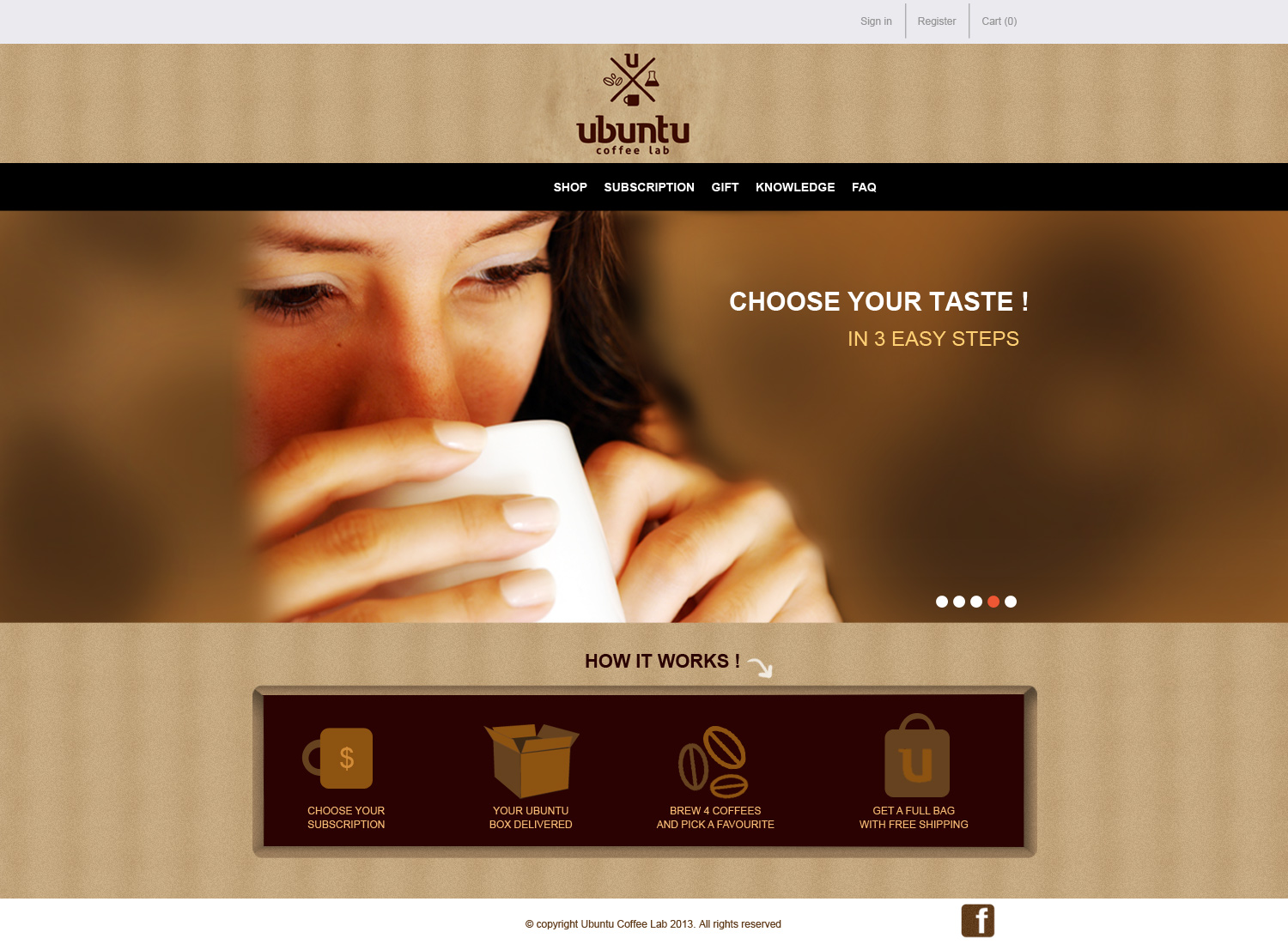 Web Design by artistraman for My Coffee Box | Design #1717846