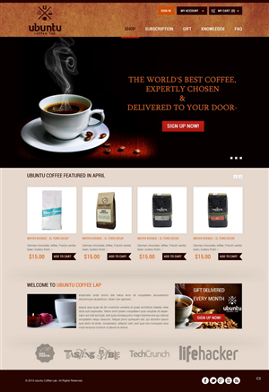 Web-Design von pb für My Coffee Box | Design: #1698372