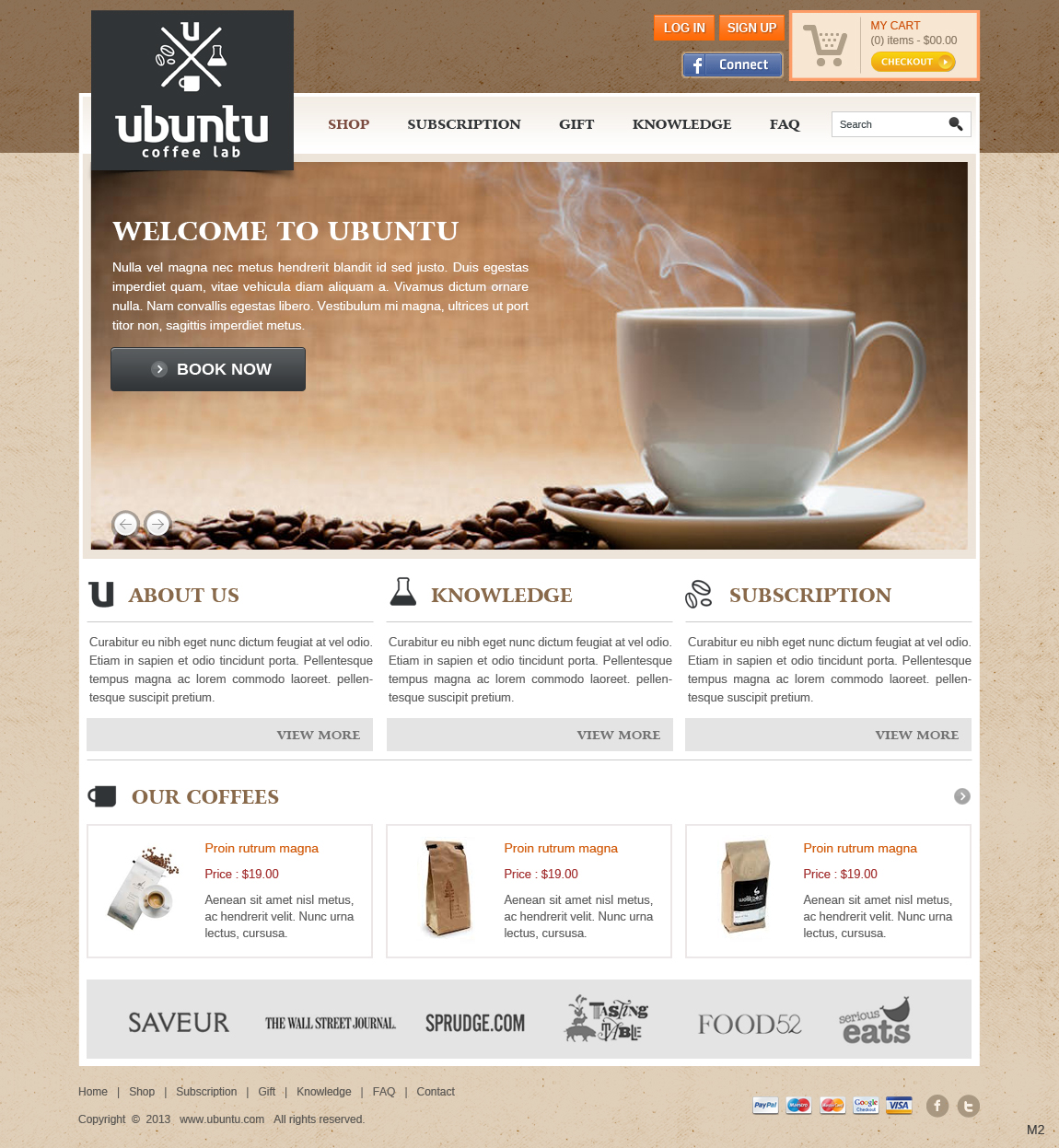Web Design by pb for My Coffee Box | Design #1698377