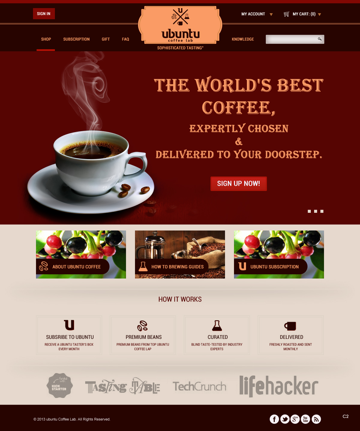 Web Design by pb for My Coffee Box | Design #1705810