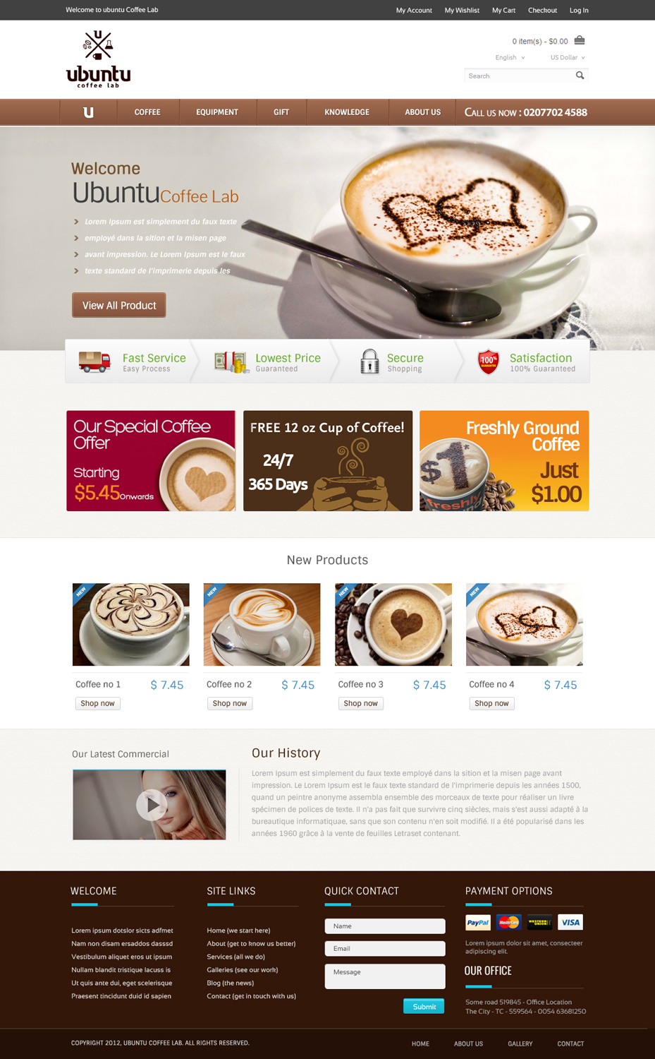 Web Design by OM for My Coffee Box | Design #1728965