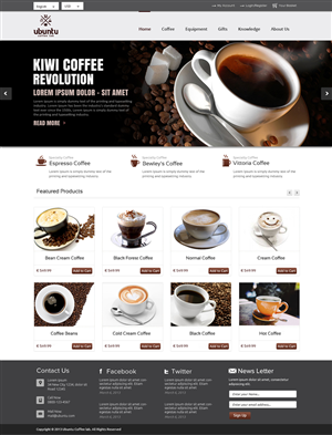 web design for specialty coffee shop | Diseño Web por OM