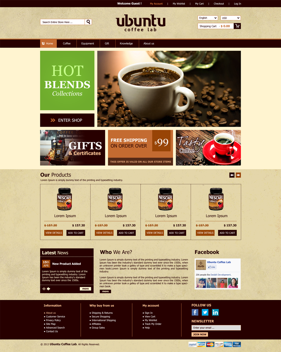 Web Design by Roy for My Coffee Box | Design #1727388