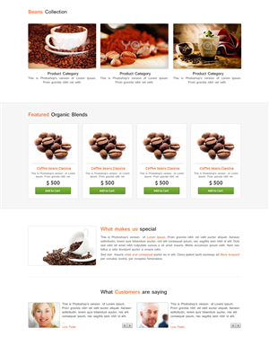 web design for specialty coffee shop | Diseño Web por WirePaper