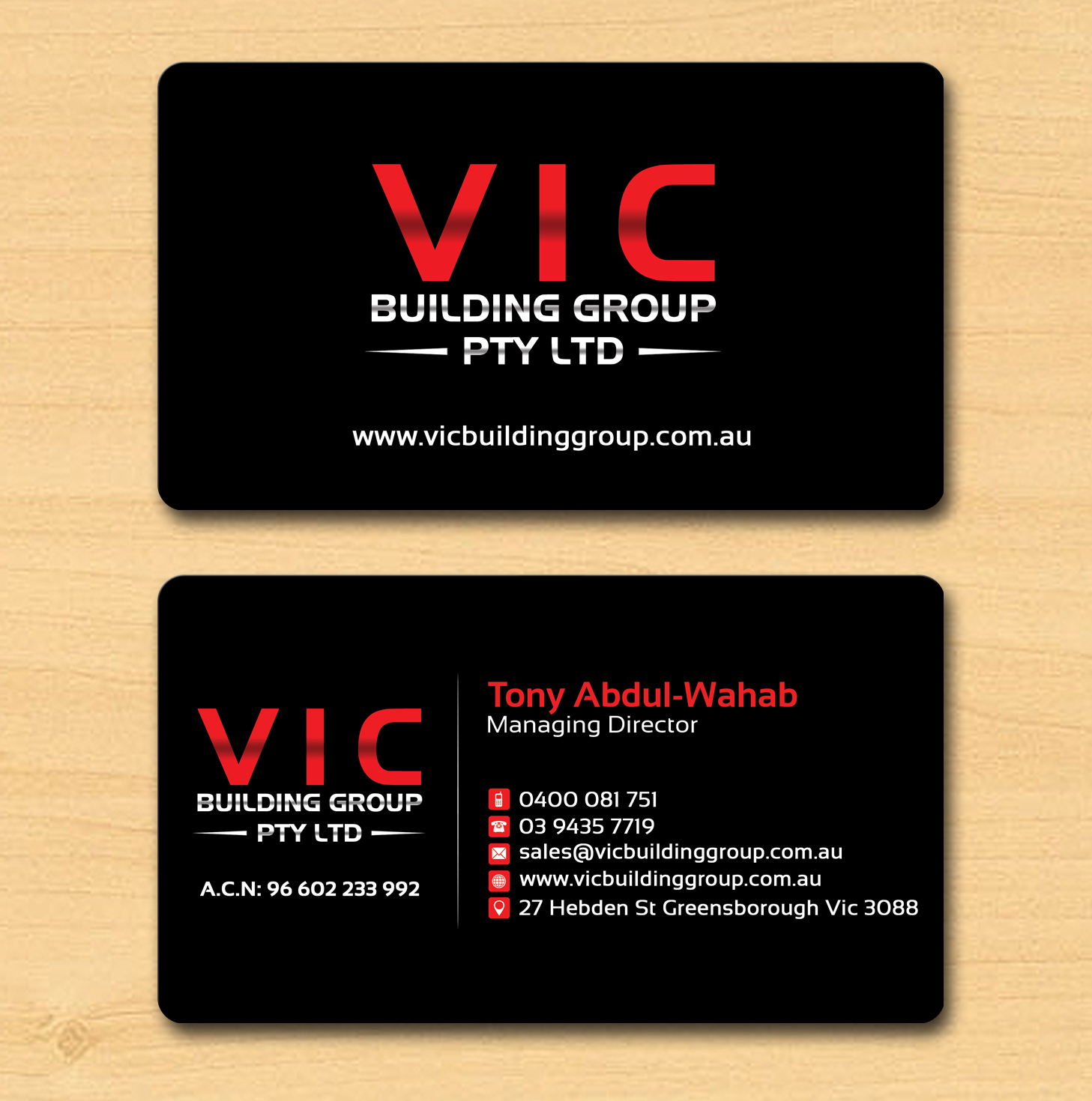 Business Card Design by Lanka Ama for Hemroc Construction Pty Ltd | Design #6163646