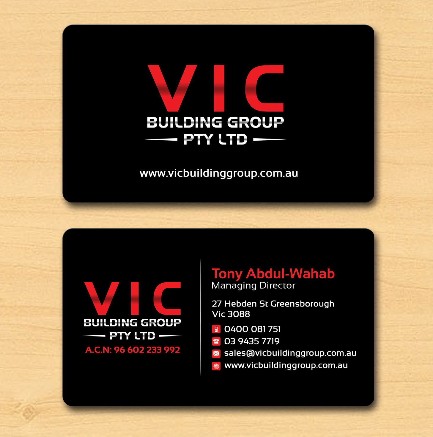 Business Card Design by Lanka Ama for Hemroc Construction Pty Ltd | Design #6163655