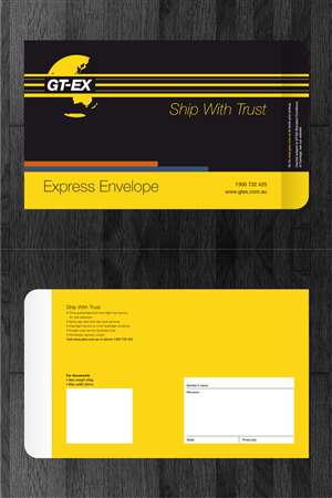 Express envelope design for courier company | Design Emballage par Atvento Graphics