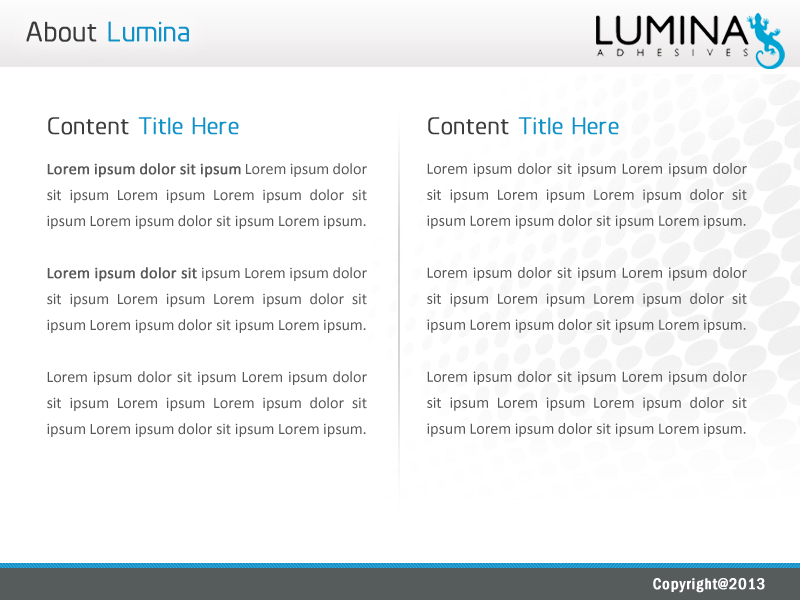 PowerPoint Design by Best Design Hub for Lumina Adhesives AB | Design #1659864