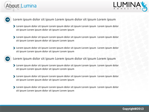 PowerPoint Design by Best Design Hub for Lumina Adhesives AB | Design: #1663792