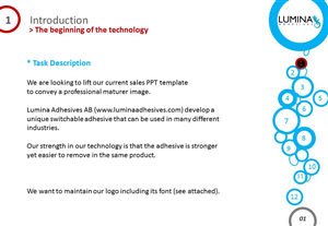 PowerPoint Design by dexygnmachjne for Lumina Adhesives AB | Design: #1676831