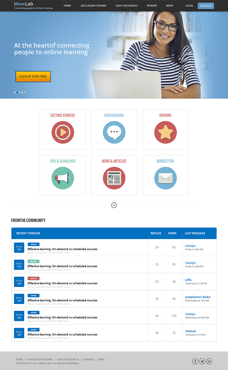 Web Design par RupalTechno pour MoocLab.club | Design #6264963