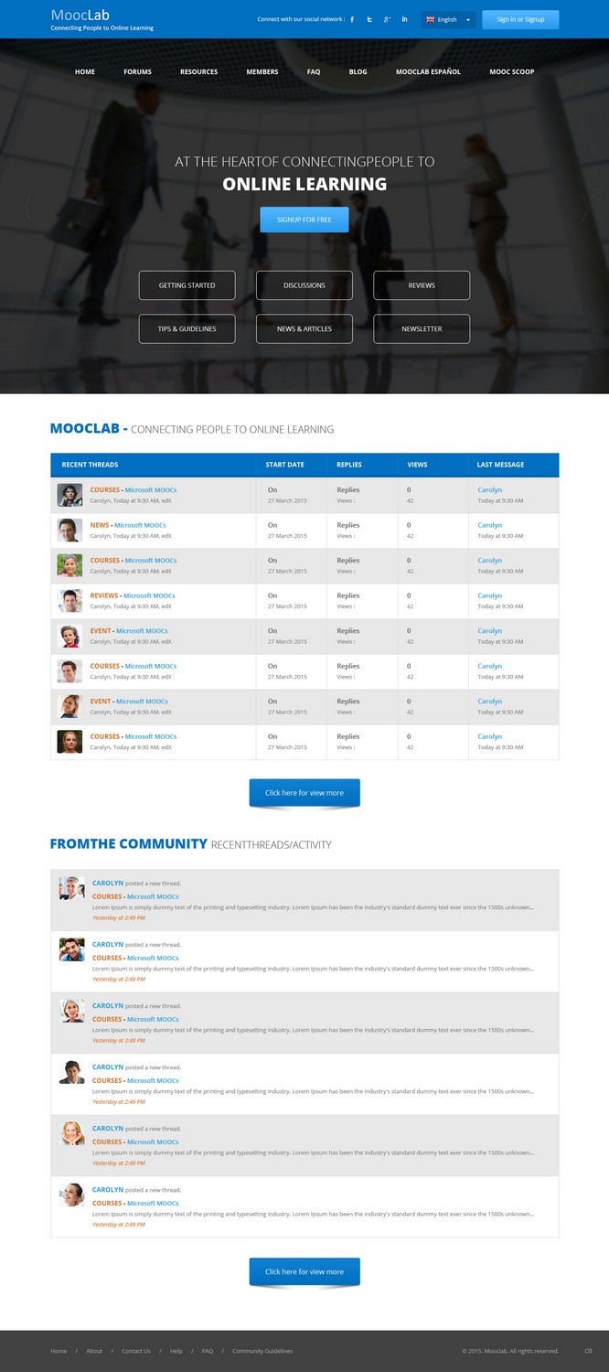 Web Design par pb pour MoocLab.club | Design #6240483