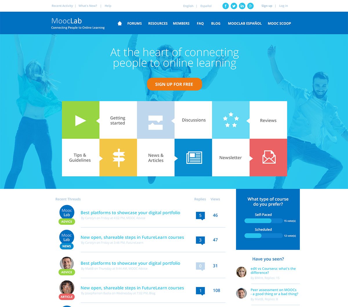 Web Design by Teemu Hakala for MoocLab.club | Design #6267568