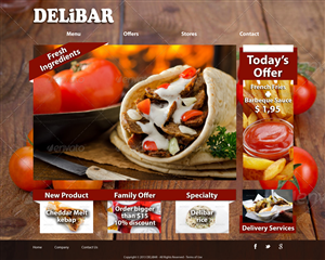 High Quality fast food restaurant - Delibar | Web Design by Dzains