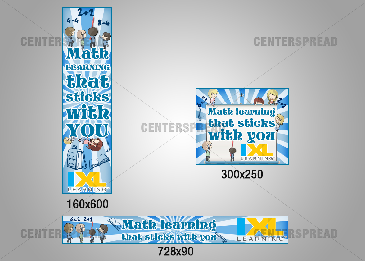 Diseño De Banner Publicitario por CENTERSPREAD para IXL Learning | Diseño #1688078