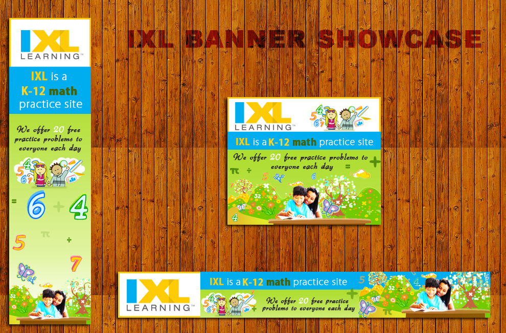 Banner Ad Design by jasmine for IXL Learning | Design #1707880