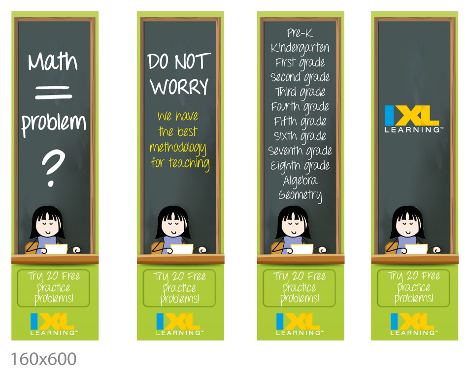 Banner Ad Design by JCR for IXL Learning | Design #1701563