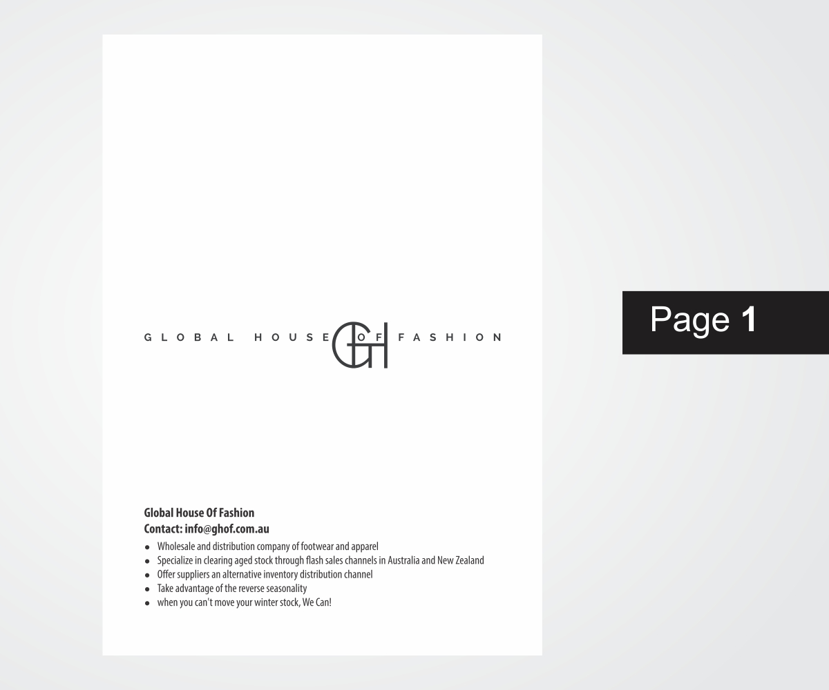 Diseño Gráfico por dany.firdaus para Global House of Fashion | Diseño #6263009