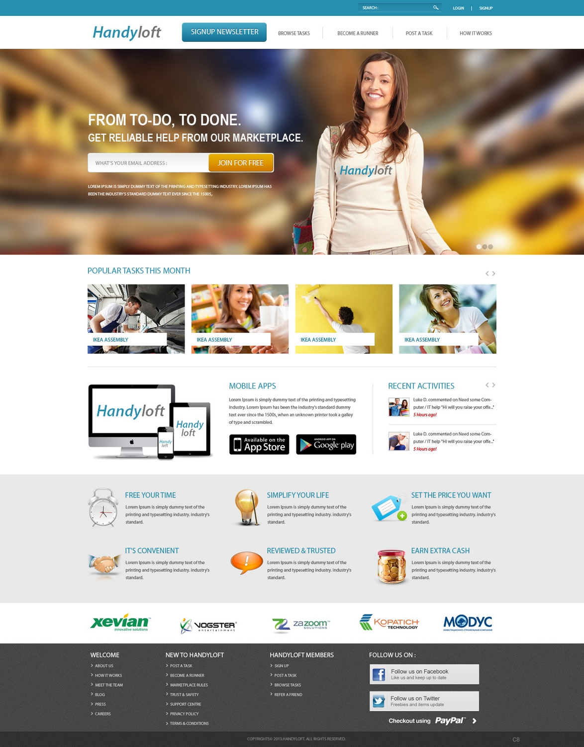 Web Design par pb pour Handyloft | Design #1653632